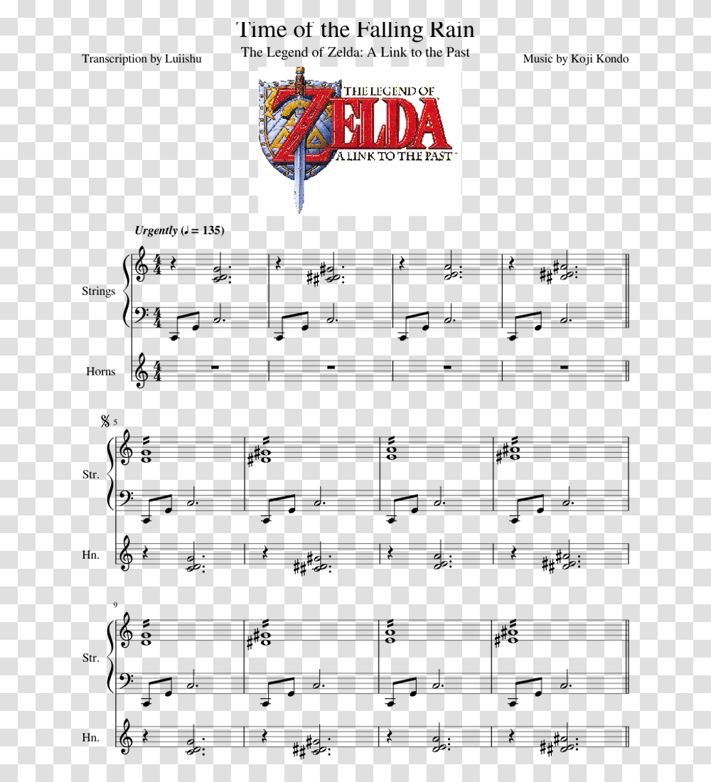 Download Time Of The Falling Rain Easy Skyward Sword Music For Violin, Label, Text, Sticker, Logo Transparent Png