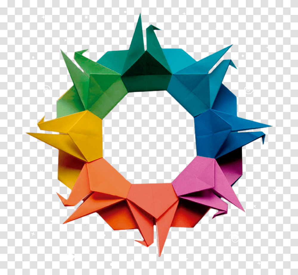 Download To Your Desktop Alejandro Harrison Crane Wreath Origami, Ornament, Pattern Transparent Png