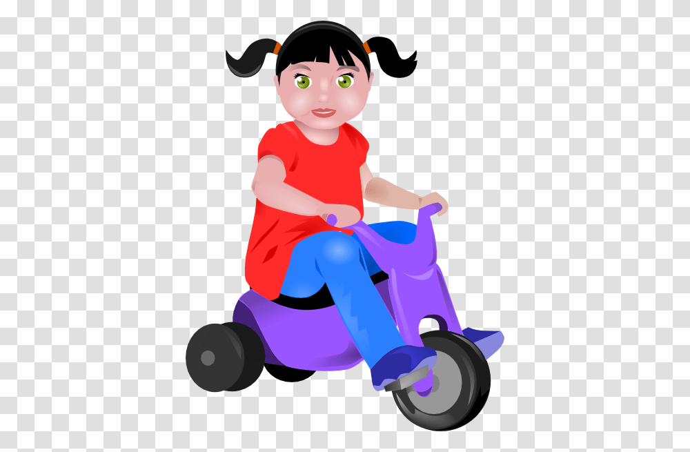 Download Toddler On Tricycle Clipart, Toy, Person, Transportation, Vehicle Transparent Png