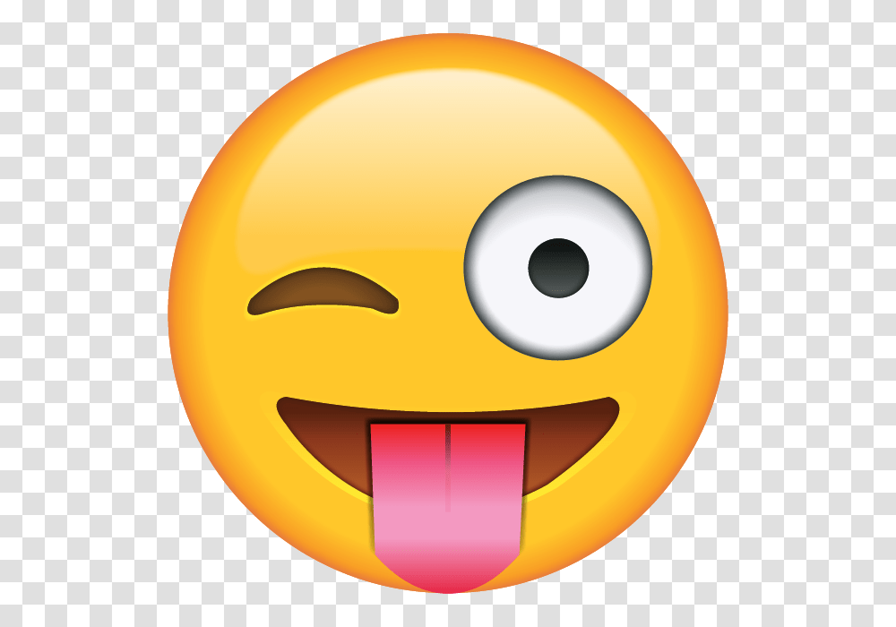 Download Tongue Out Emoji With Winking Eye Emoji Island, Mouth, Lip Transparent Png
