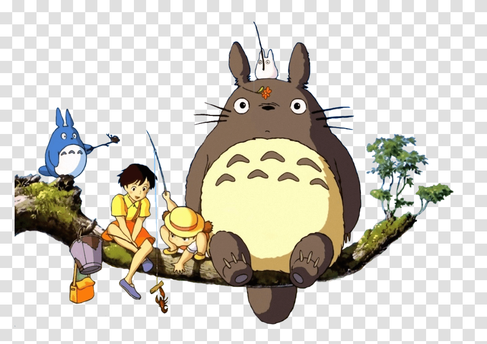 Download Totoro Painted Animation Lane, Person, Plant, Vegetation, Animal Transparent Png