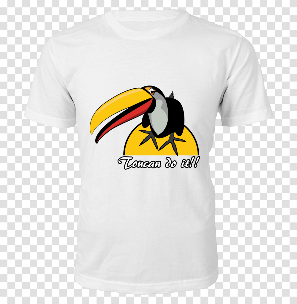 Download Toucan Do It Bird T Shirt Toucan Full Size Short Sleeve, Clothing, Apparel, Skin, T-Shirt Transparent Png