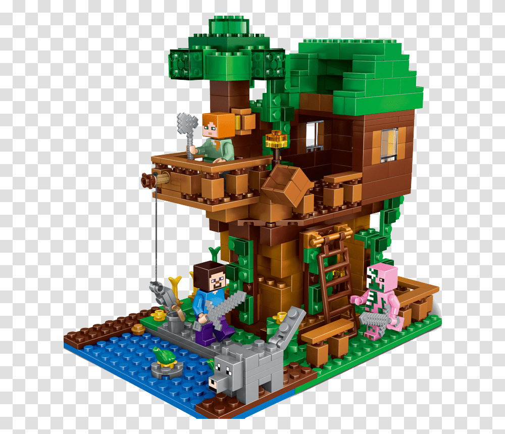Download Toy Block Lego Image High Quality Hq Minecraft Lego Tree House, Vehicle, Transportation Transparent Png