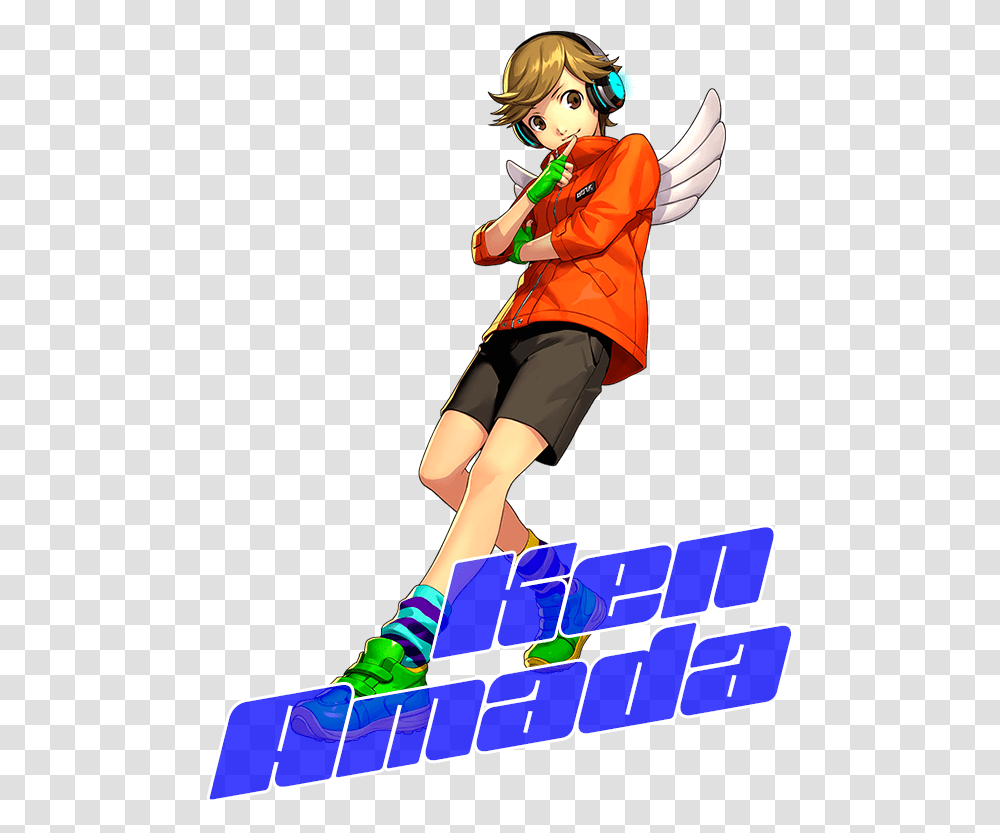 Download Trading In His Signature Earphones For Headphones Ken Persona 3 Dancing, Clothing, Sport, Outdoors, Water Transparent Png