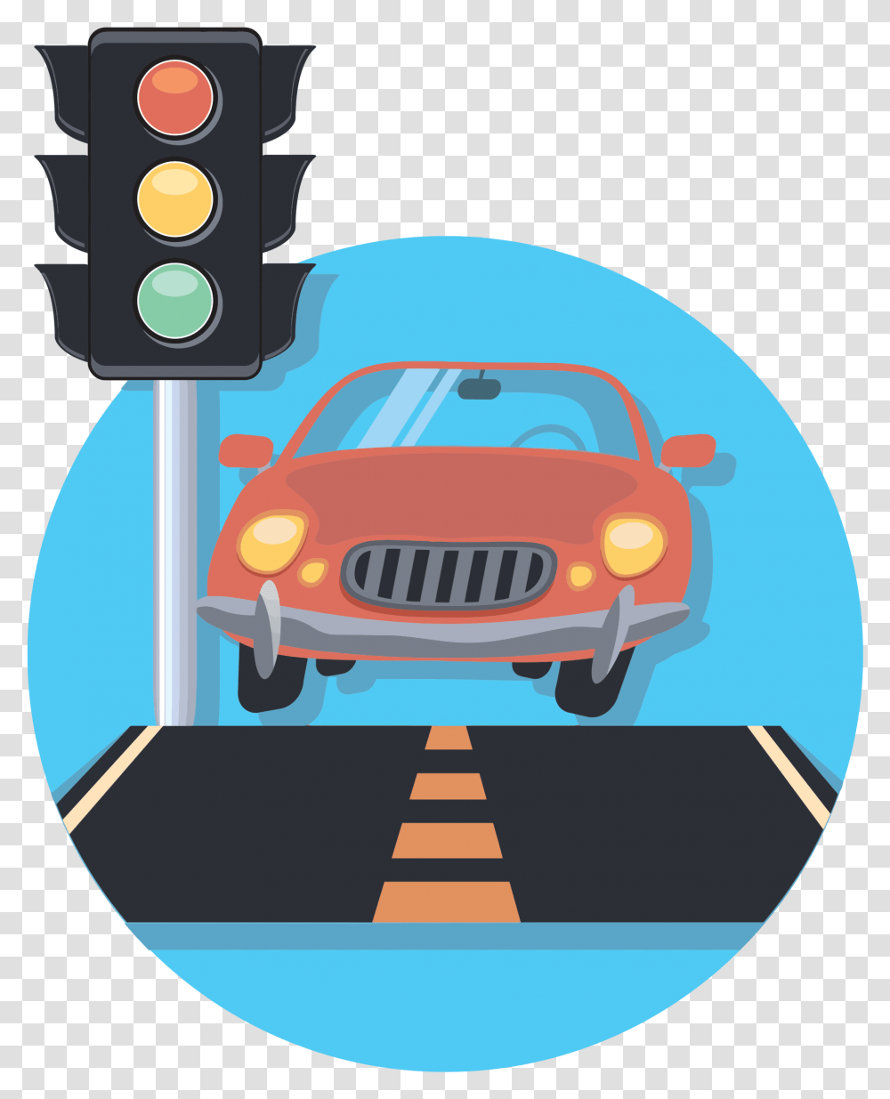 Download Traffic Light Clipart Traffic Light In Street Clipart, Car, Vehicle, Transportation, Automobile Transparent Png