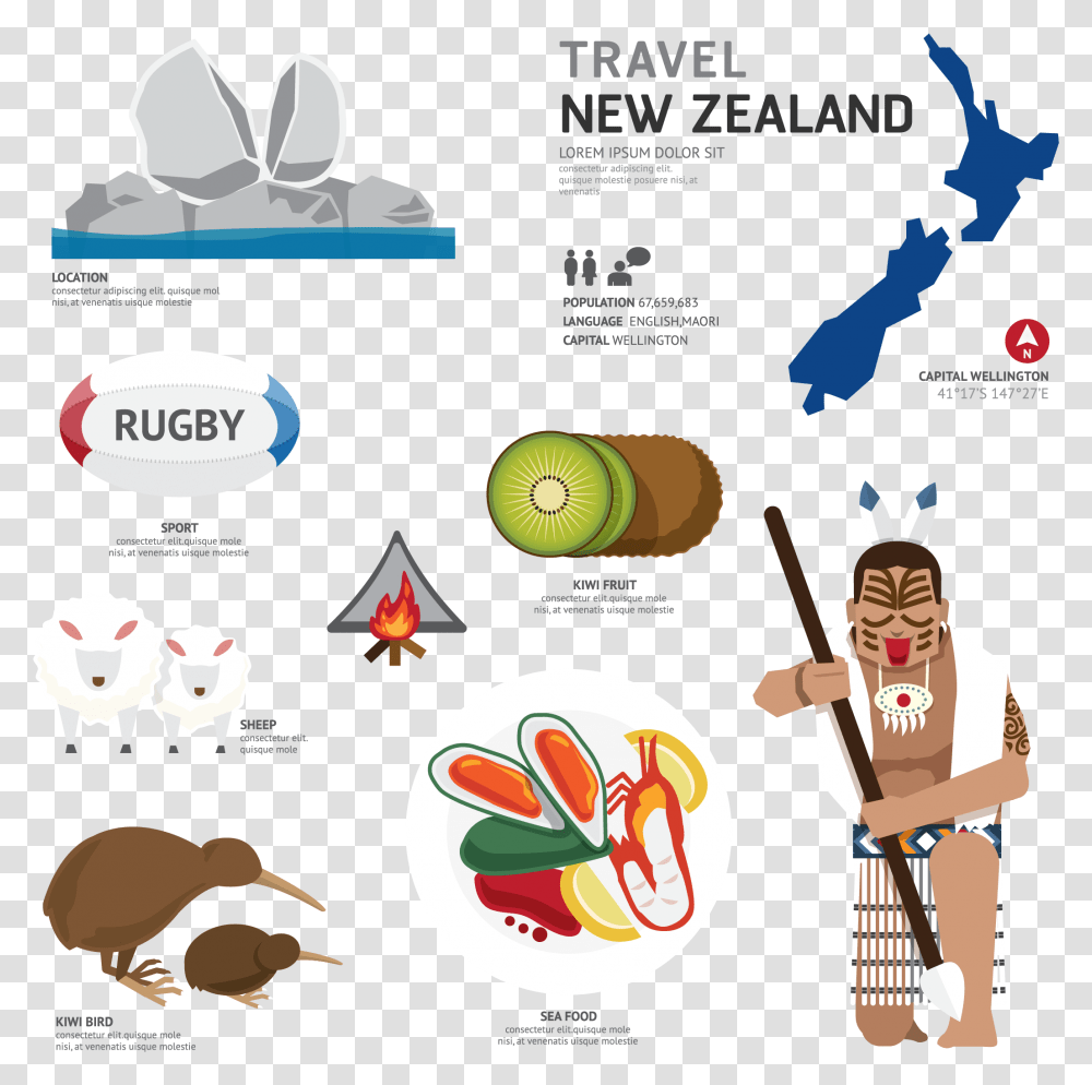 Download Travel New Zealand Image Cosas De Nueva Zelanda, Person, Text, Animal, Mammal Transparent Png