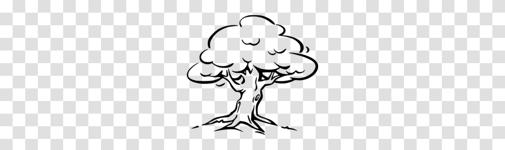 Download Tree Black And White Clipart Tree Oak Clip Art Tree, Plant, Logo, Outdoors Transparent Png
