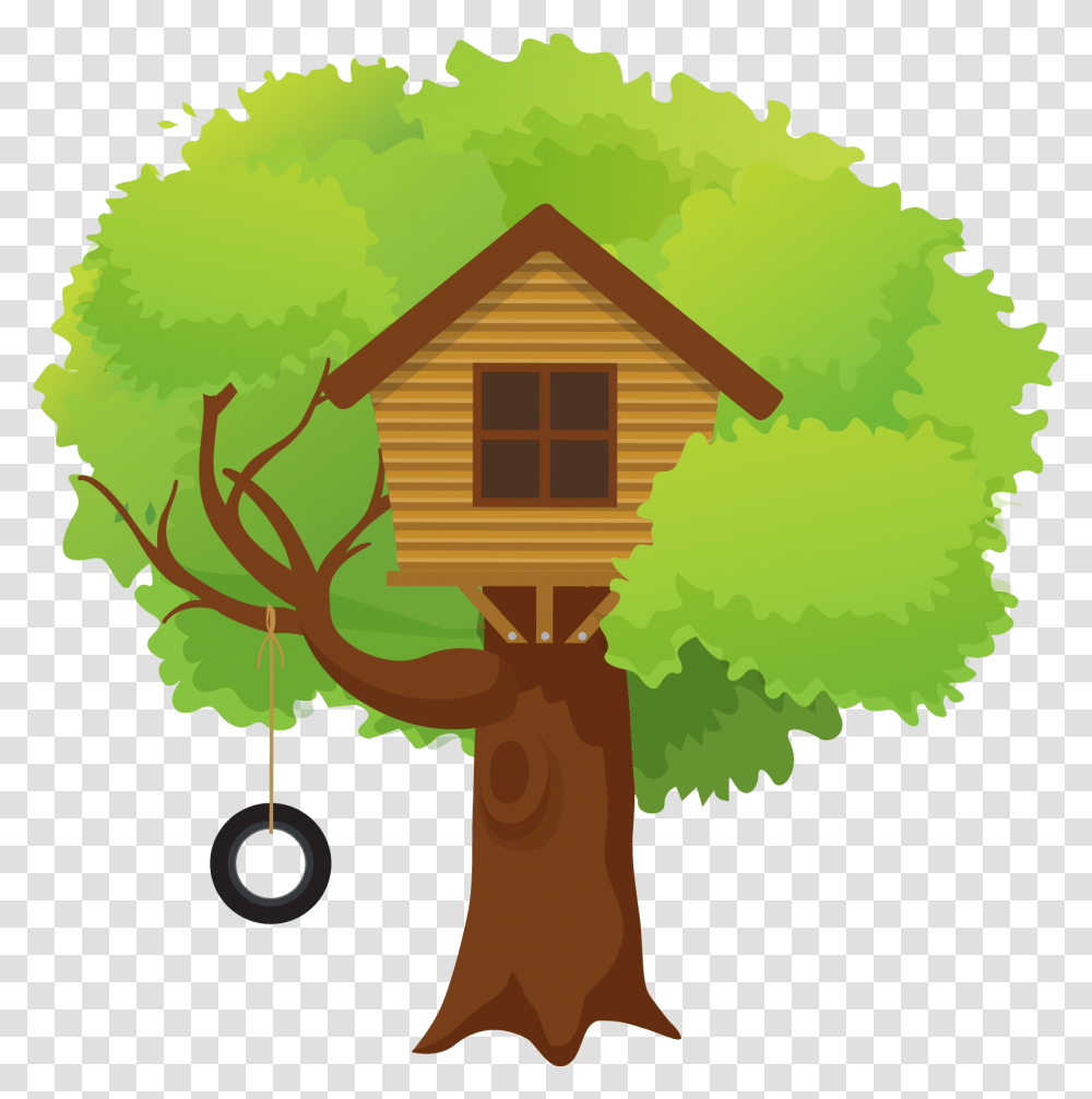 Download Tree House Illustration Treehouse Cartoon Tree House Clip Art, Nature, Outdoors, Housing, Building Transparent Png