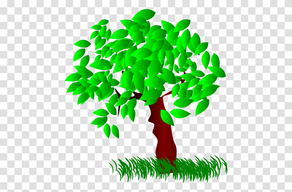 Download Tree Large Leaves Clip Art Tree Trees With Leaves Clipart, Green, Graphics, Lighting, Plant Transparent Png