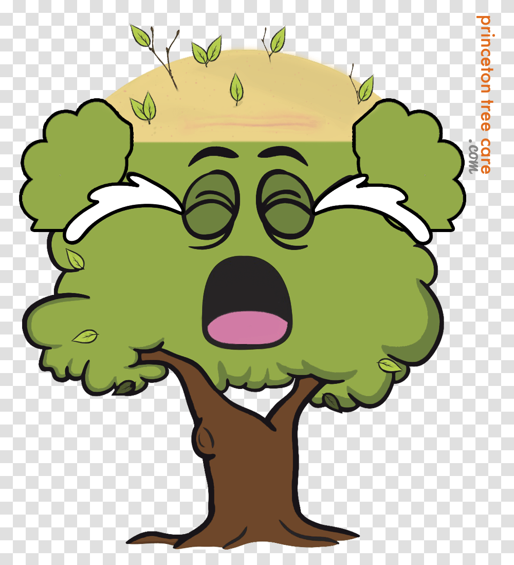 Download Tree Topping Trees Emoji Full Size Image Happy Tree Emoji, Plant, Doodle, Drawing, Art Transparent Png