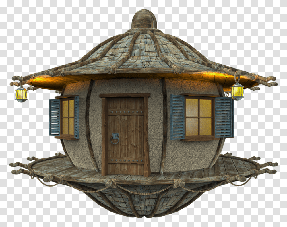 Download Treehouse Image With Tree House, Door, Outdoors, Building, Nature Transparent Png