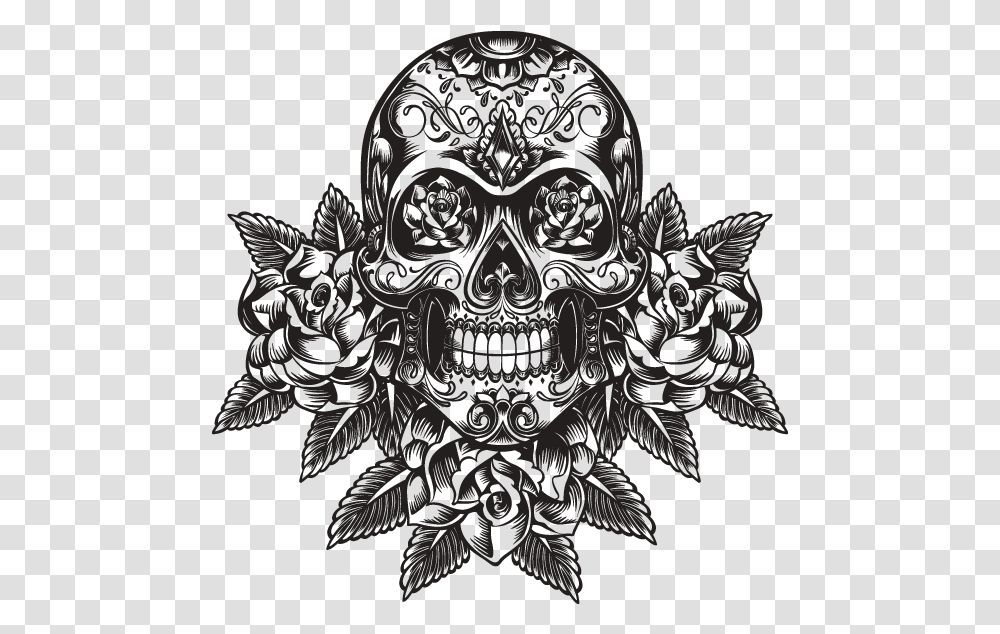 Download Tribal Skull Free Banner Stock Sugar Skull La Catrina, Emblem, Totem Transparent Png