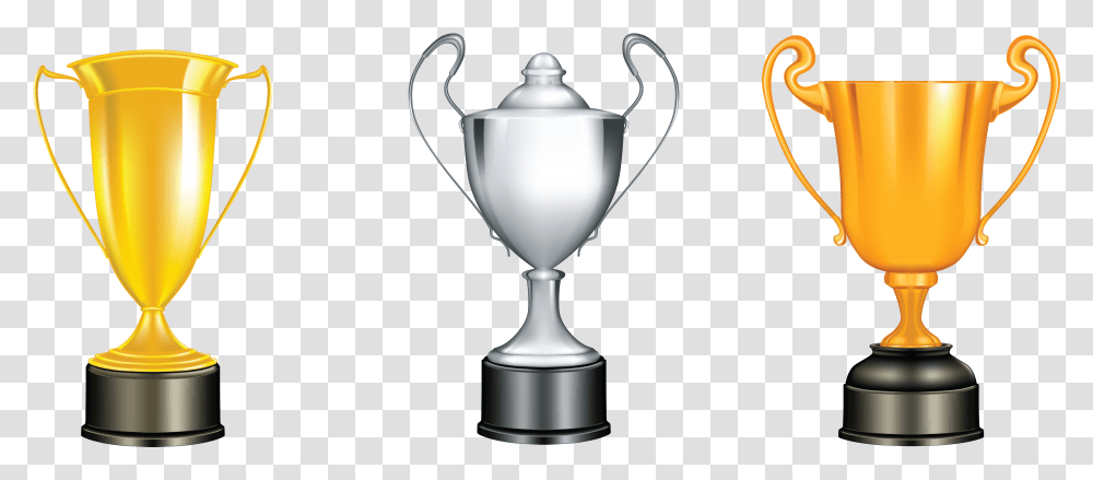 Download Trophy Gold Silver Bronze Trophy, Lamp Transparent Png