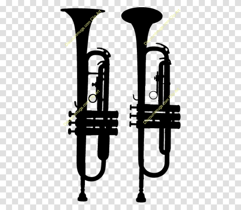 Download Trumpet Clipart Trumpet Baritone Saxophone Sticker, Alphabet, Plot, Number Transparent Png