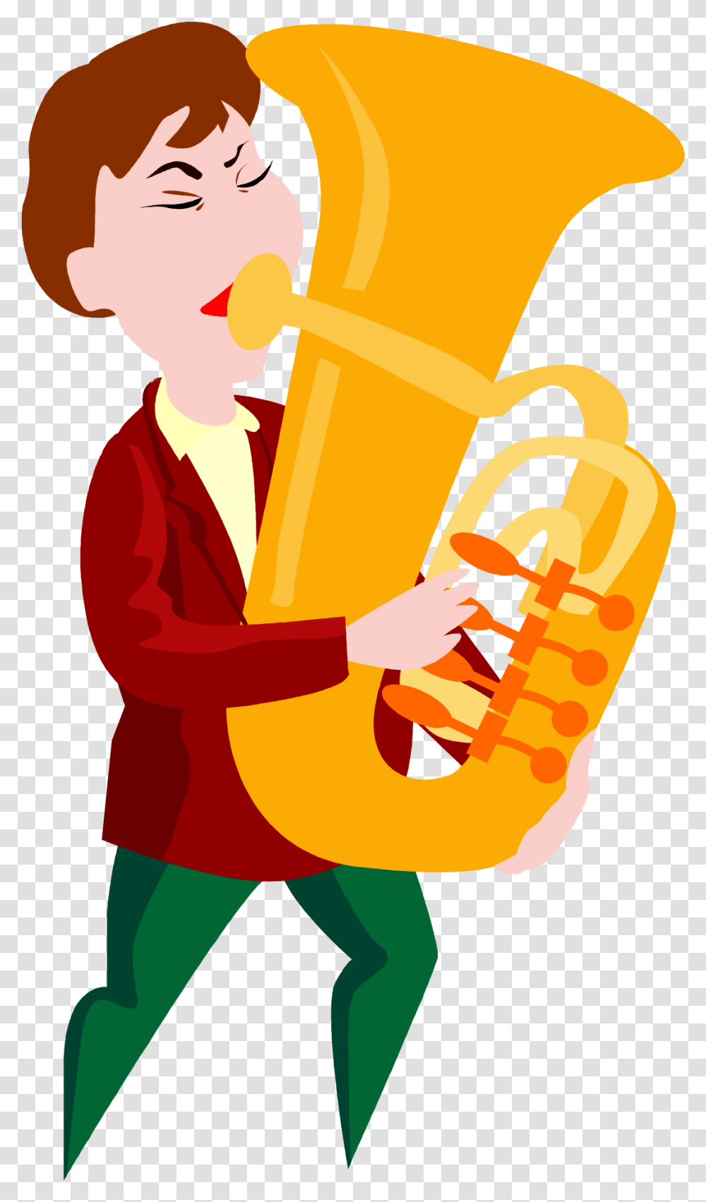 Download Tuba Clipart Tuba Animation Hd Tuba Musical Clipart Cartoon, Horn, Brass Section, Musical Instrument, Euphonium Transparent Png