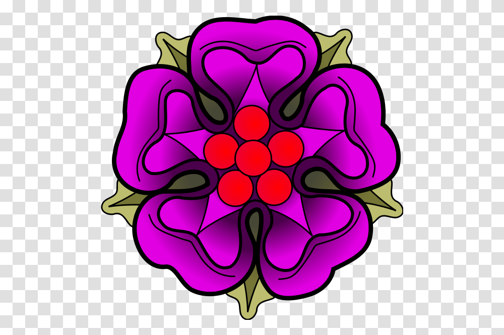 Download Tudor House Of Spanish Period Wars Roses Clipart Heraldic Rose, Ornament, Pattern, Fractal, Dynamite Transparent Png