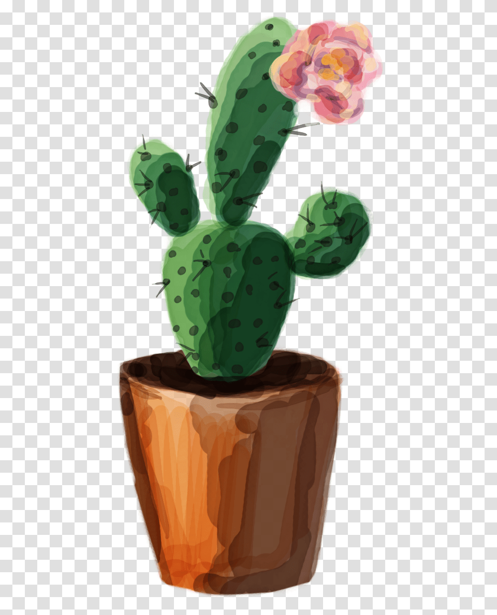 Download Tumblr Cactus Watercolor Cactus, Plant, Animal Transparent Png