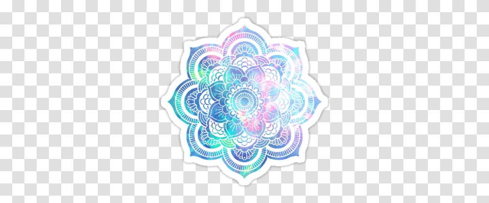 Download Tumblr Watercolor Colorful Colours Mandala Clip Art Black And White, Pattern, Rug Transparent Png