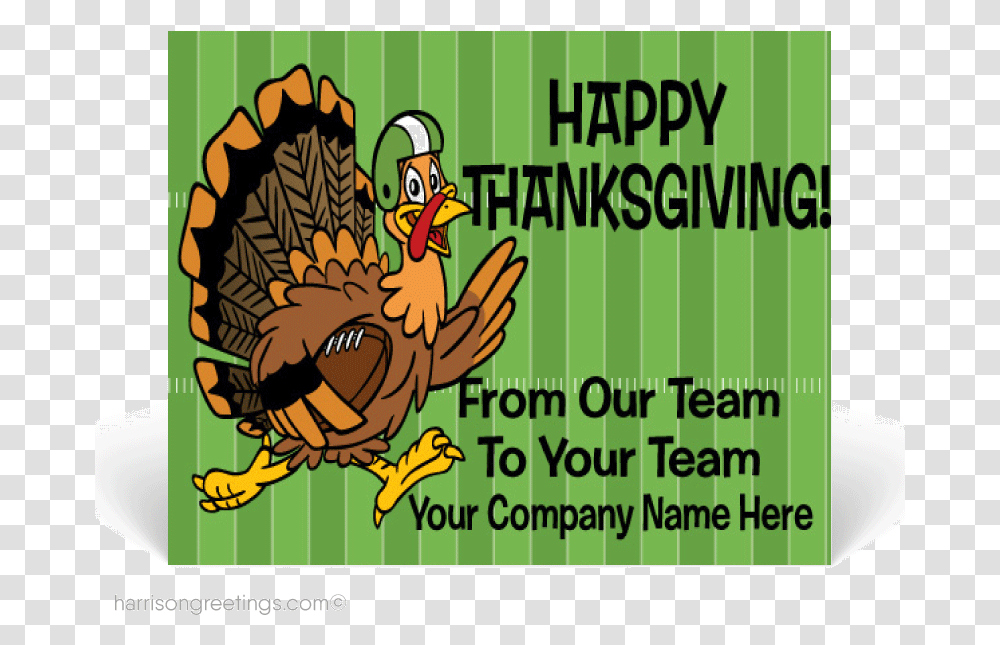 Download Turkey Football Thanksgiving Postcards Happy Language, Fowl, Bird, Animal, Poultry Transparent Png