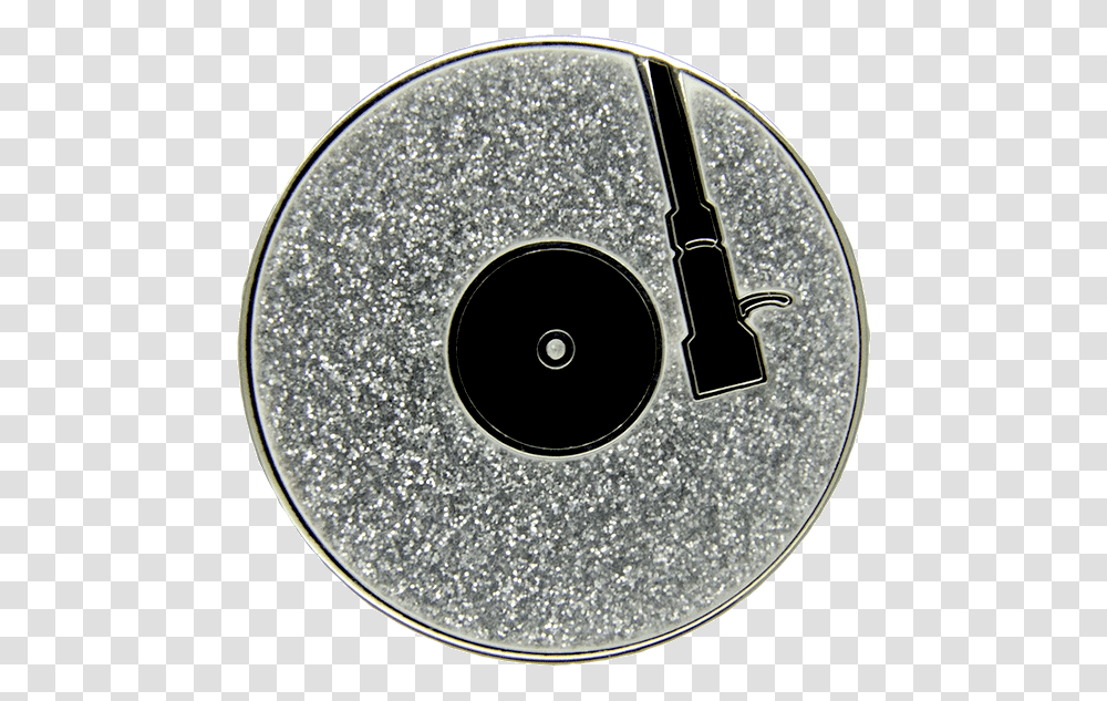 Download Turntable Pin Silver Glitter Circle Full Size Circle, Disk, Electronics, Dvd Transparent Png