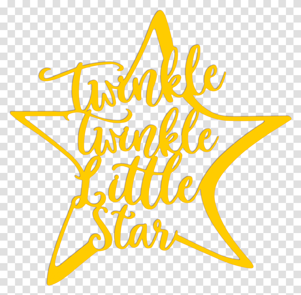 Download Twinkle Little Star Metal Art Calligraphy Language, Text, Handwriting, Label, Symbol Transparent Png
