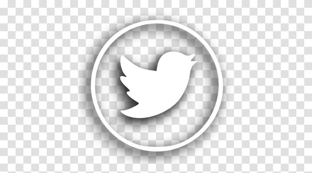 Download Twitter Blanco Facebook Logo Blanco, Stencil, Silhouette, Bird, Animal Transparent Png