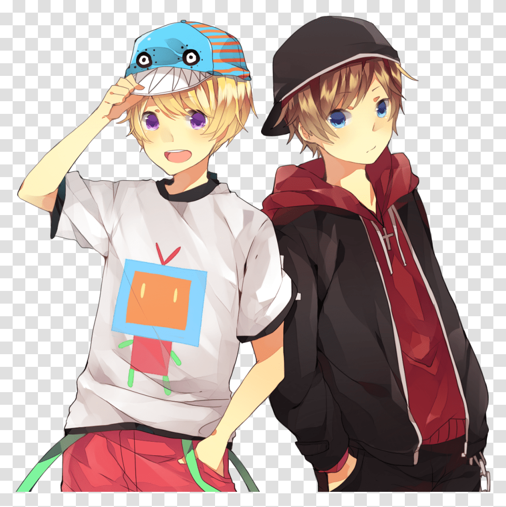 Download Two Anime Boys Image For Free Two Anime Boys, Comics, Book, Manga, Person Transparent Png