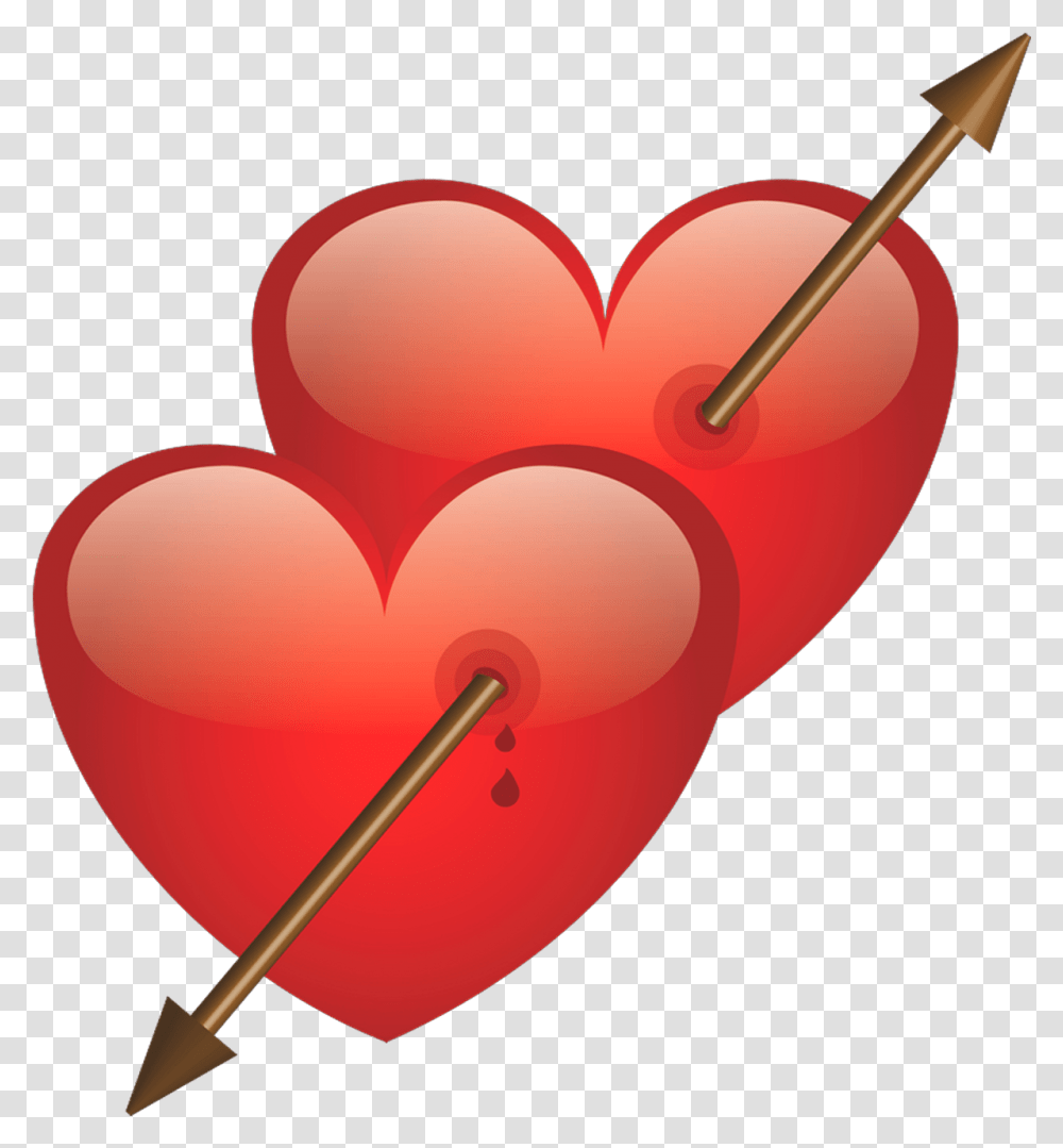 Download Two Heart With Arrow Love You Dil Ka Dil Ka Photo Download, Pin, Balloon Transparent Png