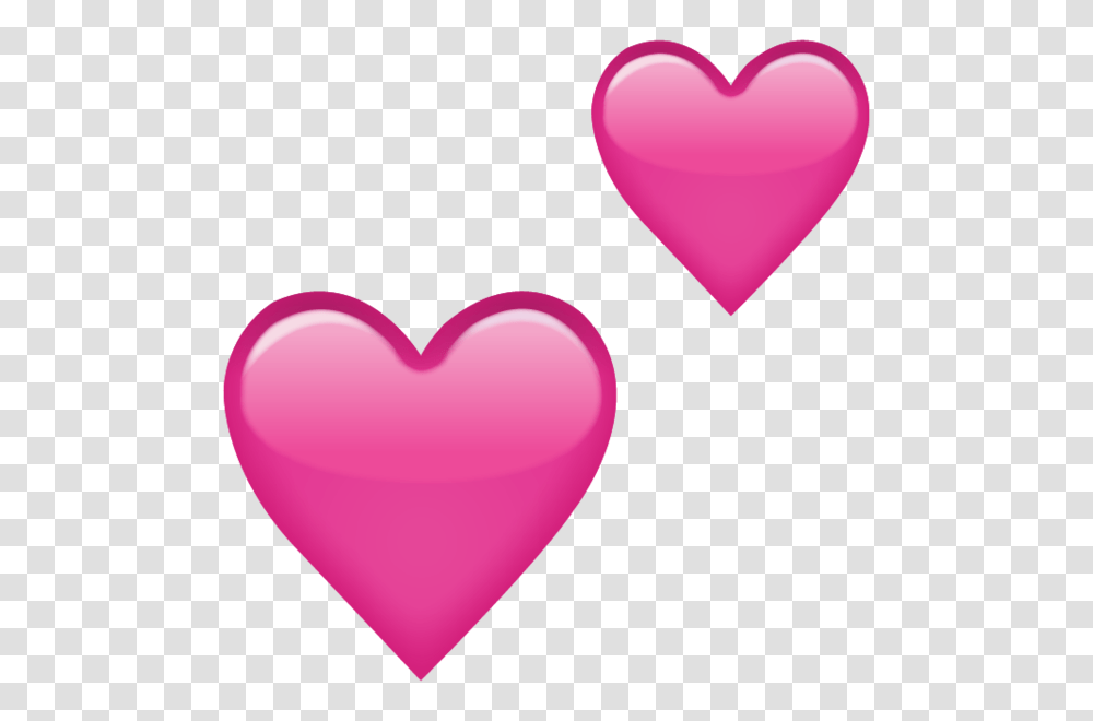 Download Two Pink Hearts Emoji Icon Emoji Island, Balloon, Pillow, Cushion, Female Transparent Png