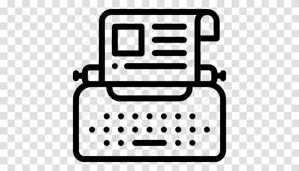 Download Typewriterwriterdevicegadgettechnology Icon Inventicons, Gray, World Of Warcraft Transparent Png