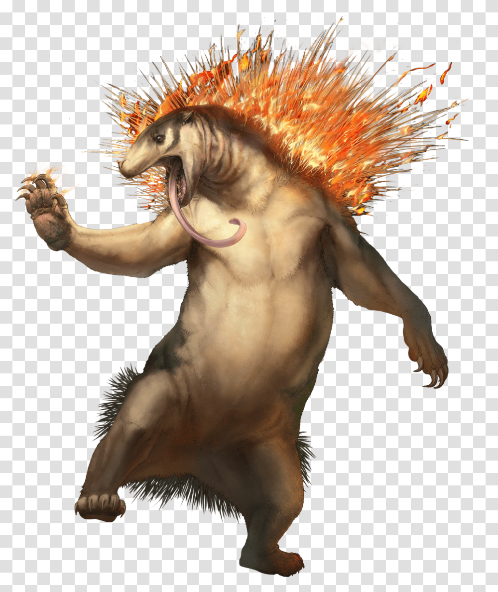 Download Typhlosion Realistic Pokemon Real Life, Figurine, Bird, Animal, Crowd Transparent Png