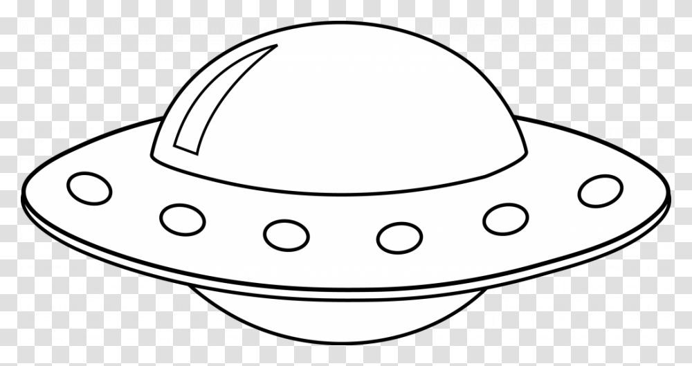 Download Ufo White Background Ufo Cartoon Black And White, Meal, Food, Dish, Mouse Transparent Png