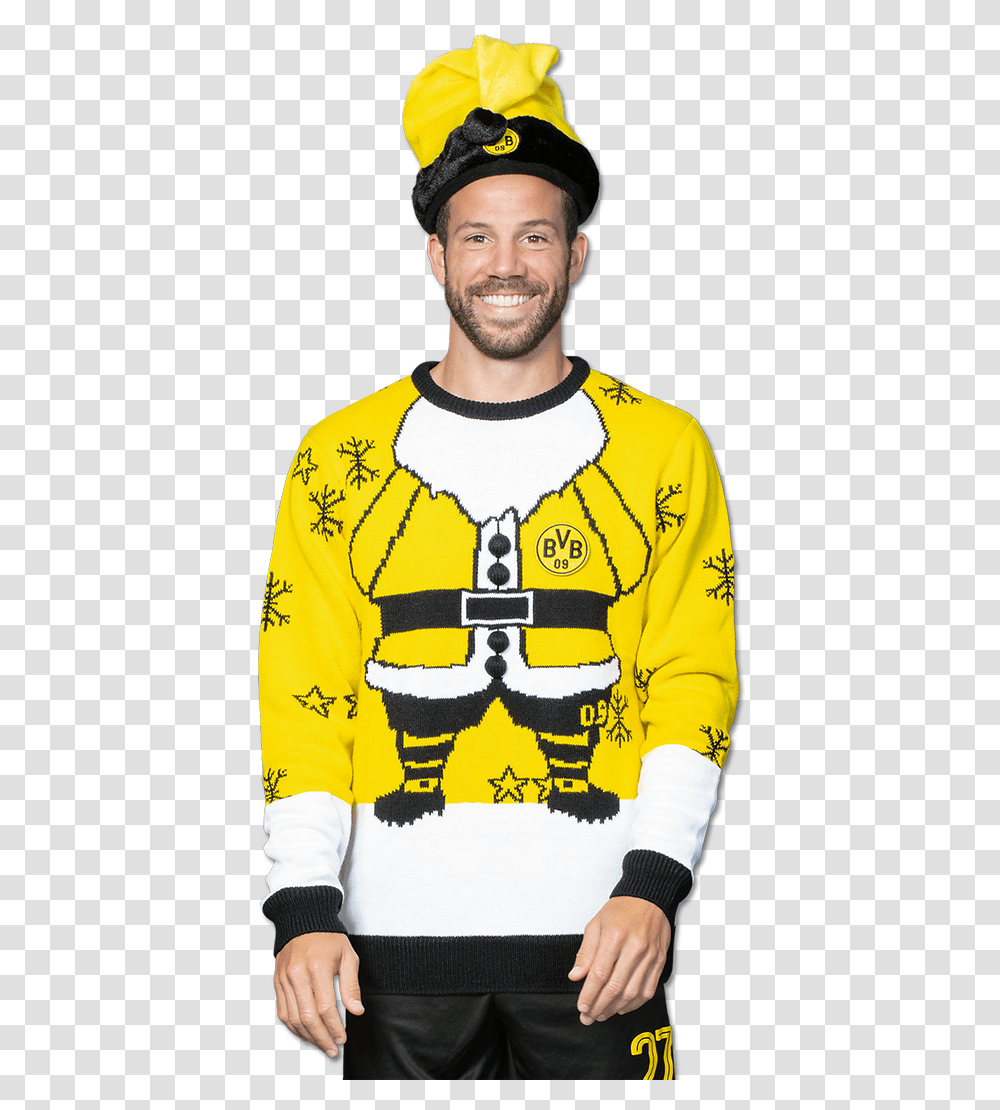Download Ugly Christmas Sweater Ugly Christmas Sweater Bvb Ugly Christmas Sweater Bvb, Clothing, Apparel, Person, Human Transparent Png
