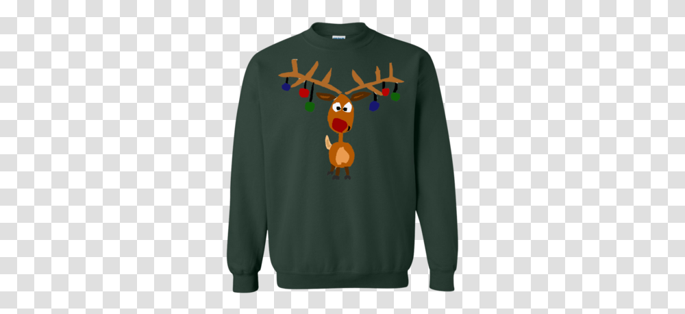 Download Ugly Christmas Sweaters Cool Funny Rudolph Red Sweater, Clothing, Apparel, Sleeve, Sweatshirt Transparent Png