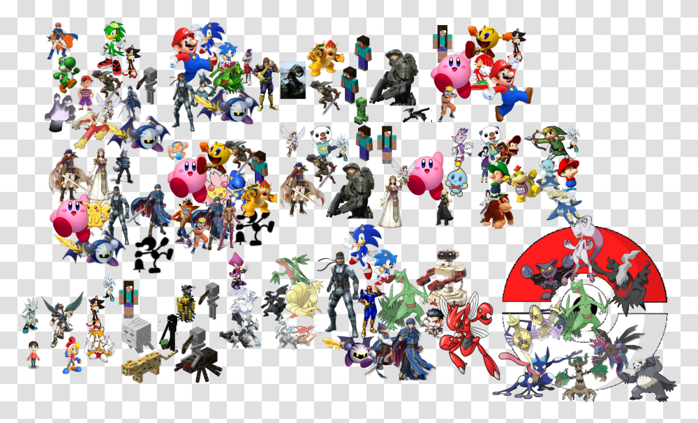 Download Ultra Vg Characters Random Video Game Characters, Person, Poster, Advertisement, Collage Transparent Png