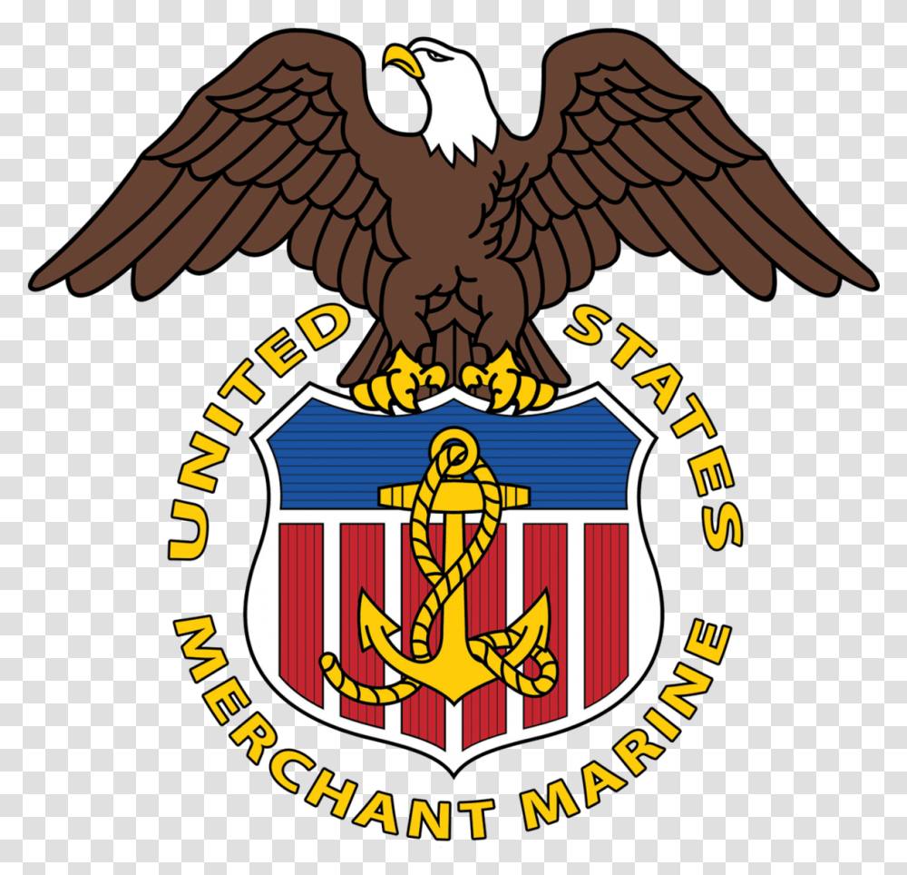 Download United States Merchant Marine United States Eagle Logo, Bird, Animal, Symbol, Trademark Transparent Png