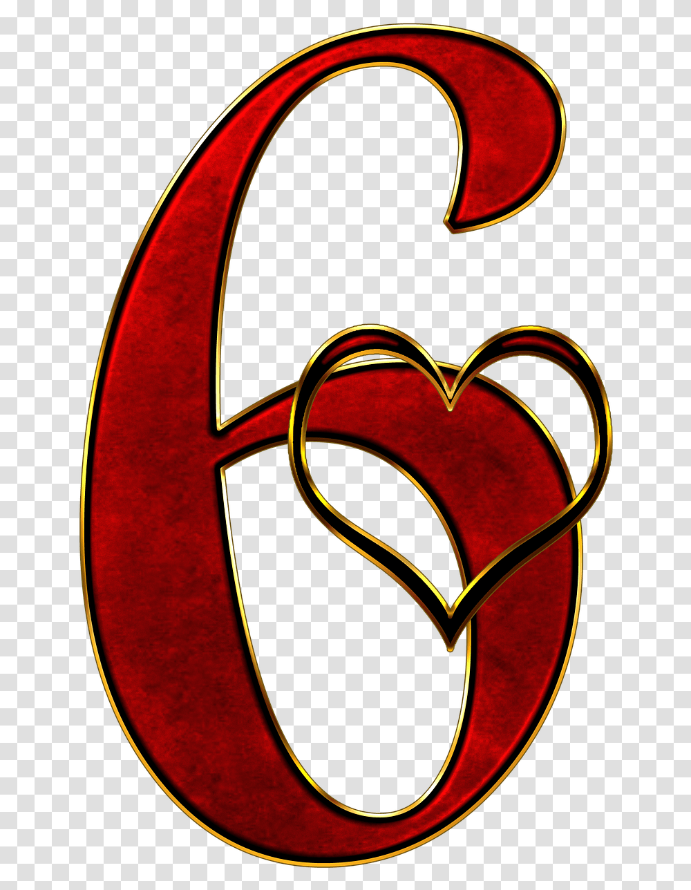 Download Valentine Number 6 Stickpng Number Of Love Six, Label, Text, Symbol, Logo Transparent Png