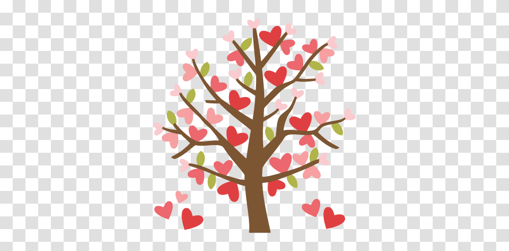 Download Valentine Tree Clipart Cute Valentines Day Cute Valentines Day Clipart, Plant, Cherry Blossom, Flower Transparent Png