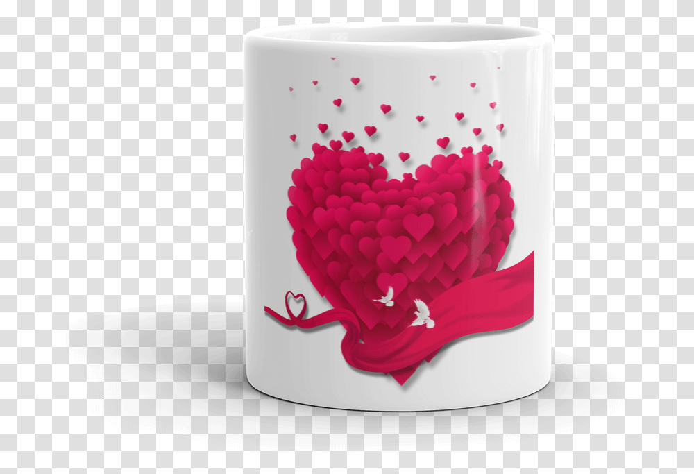 Download Valentine's Day Gift Romantic Pink Love 3d Good Morning Images Latest, Candle, Diaper, Coffee Cup, Cylinder Transparent Png