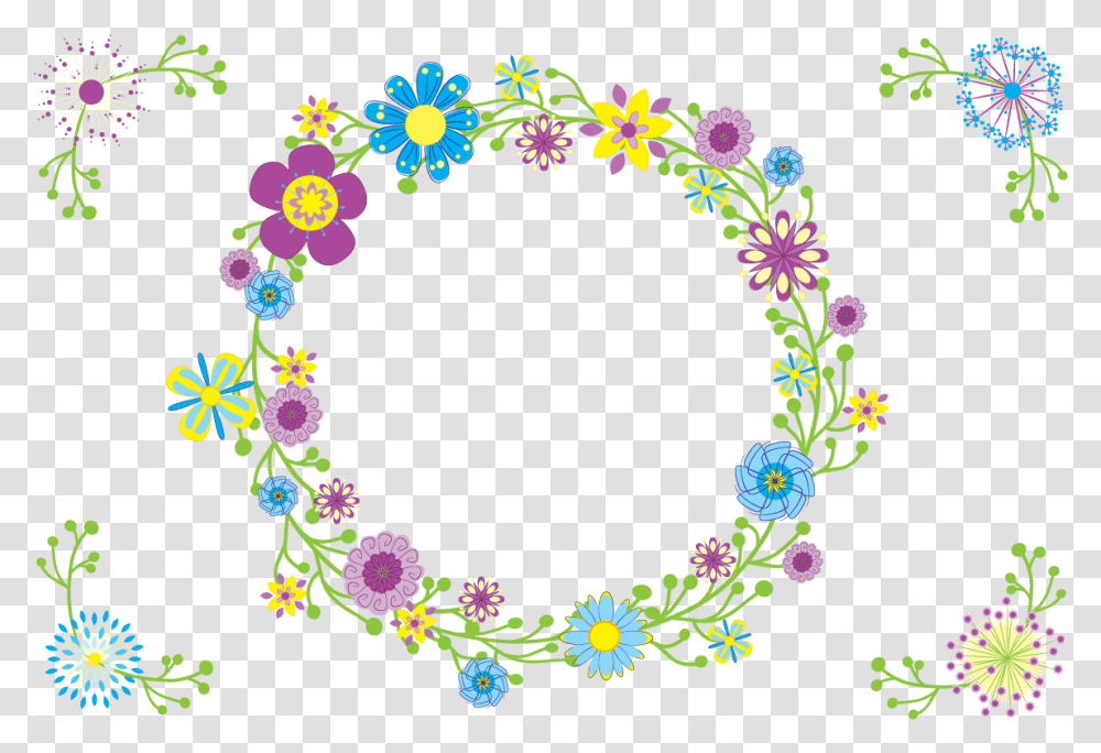 Download Vector Flowers Circle Circle, Graphics, Art, Floral Design, Pattern Transparent Png