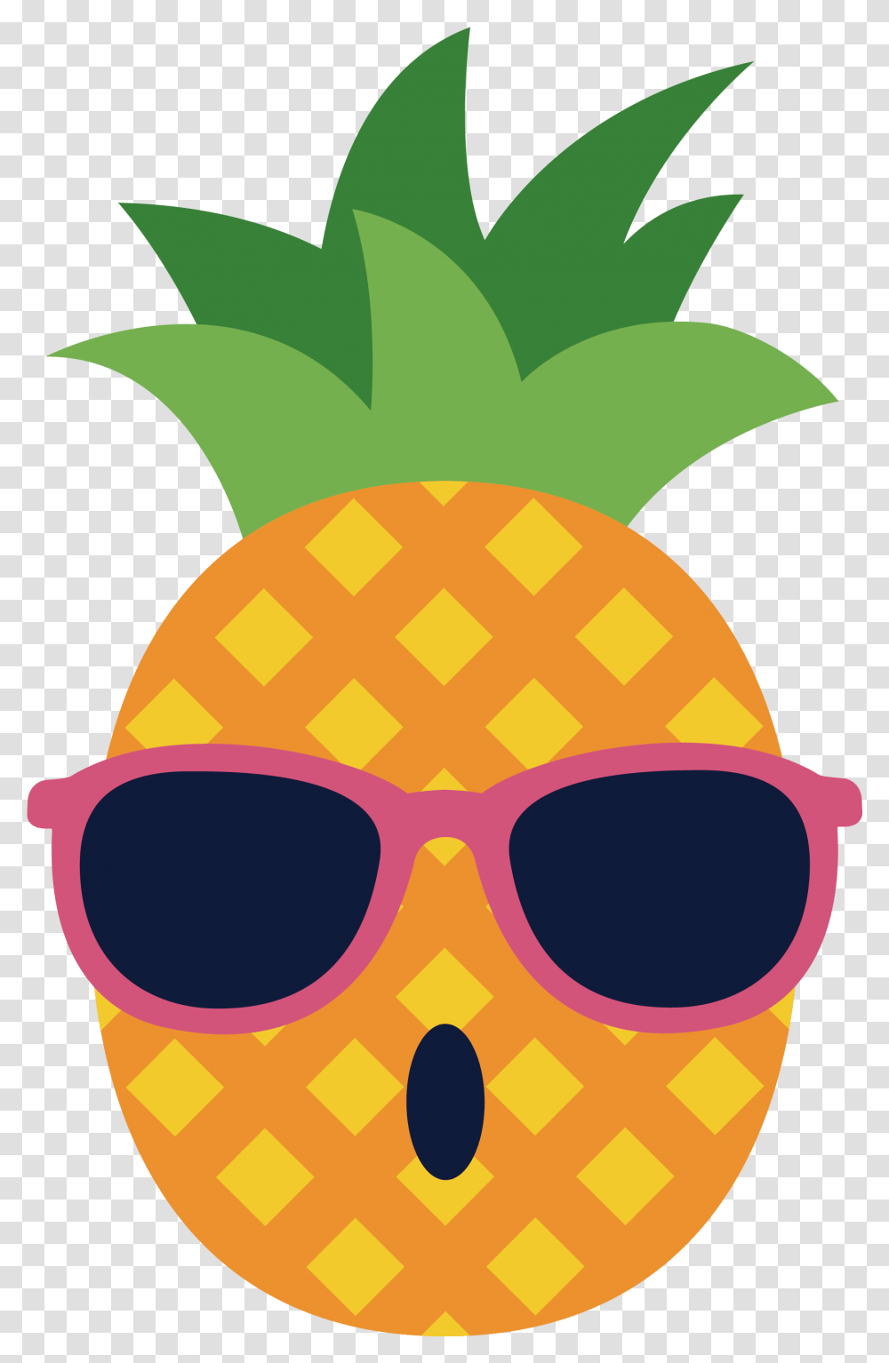 Download Vector Of Spectacles Glasses Draw A Pineapple With Sunglasses, Accessories, Accessory, Plant, Food Transparent Png