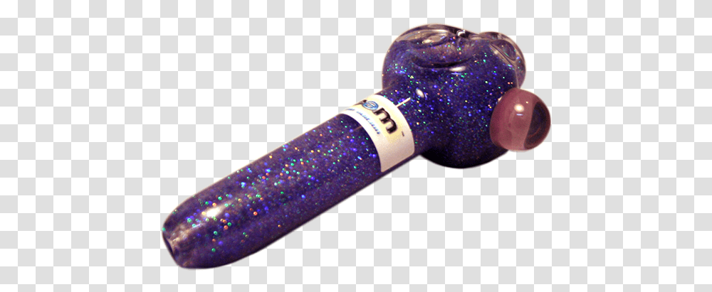 Download Very Passionate Purple Glitter Pipe Smoking Pipe Crystal, Light Transparent Png