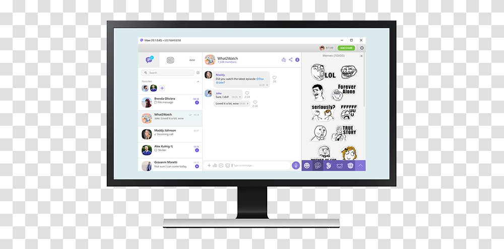 Download Viber For Windows 10, Computer, Electronics, Monitor, Screen Transparent Png