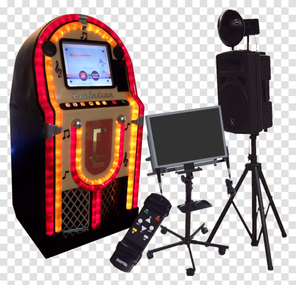 Download Video Jukebox Image With No Background Pngkeycom Jukebox Karaoke Machine For Sale, Tripod, Arcade Game Machine Transparent Png