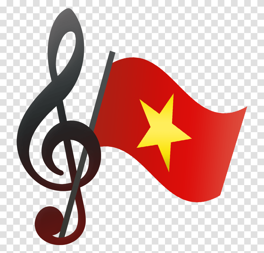 Download Vietnamese Music Logo Musical Note Full Size Treble Clef, Symbol, Text, Label, Star Symbol Transparent Png