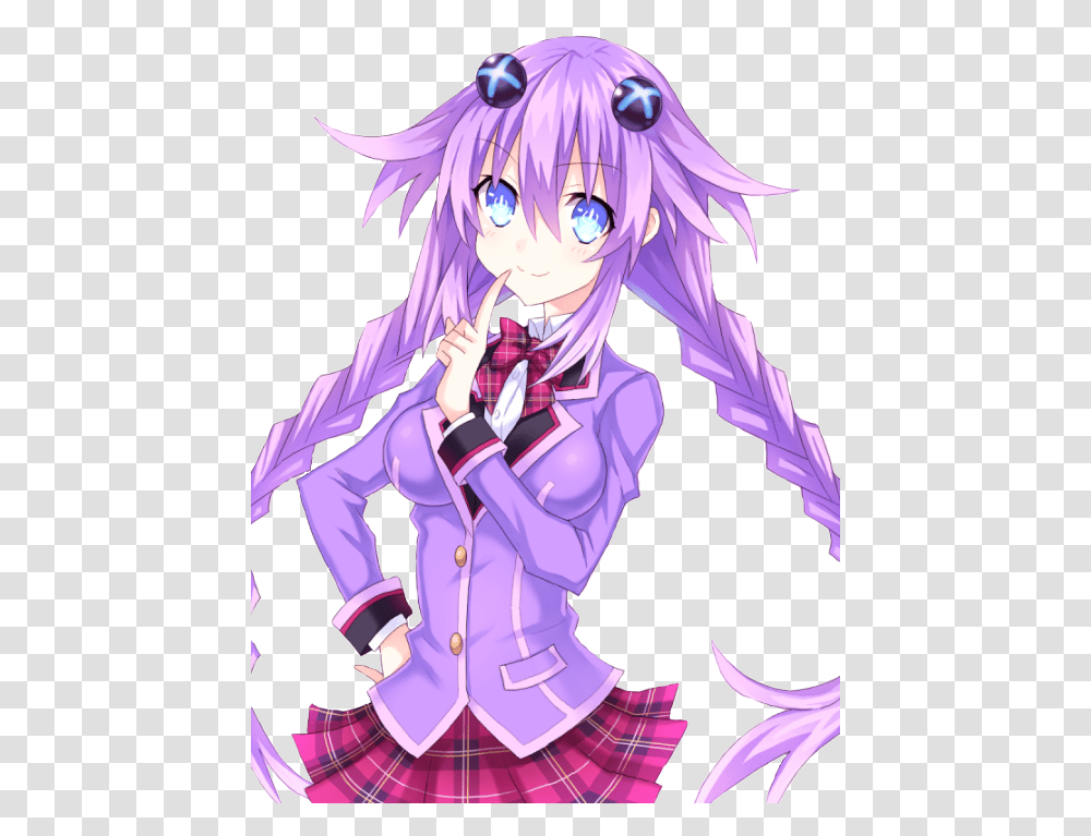 Download View Samegoogleiqdbsaucenao Anime Girl With Purple Hair And Purple Eyes, Manga, Comics, Book, Person Transparent Png
