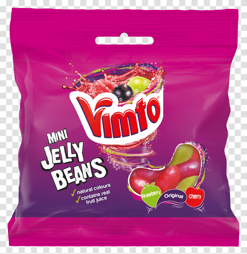 Download Vimto Mini Jelly Beans Hit Snack, Food, Sweets, Confectionery, Cushion Transparent Png