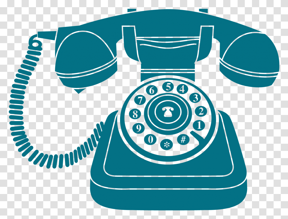 Download Vintage Blue Phone Icon Vintage Phone Icon, Electronics, Dial Telephone, Text Transparent Png