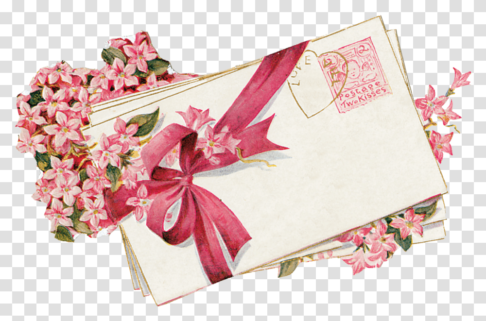 Download Vintage Image Love Letters, Envelope, Mail, Greeting Card Transparent Png