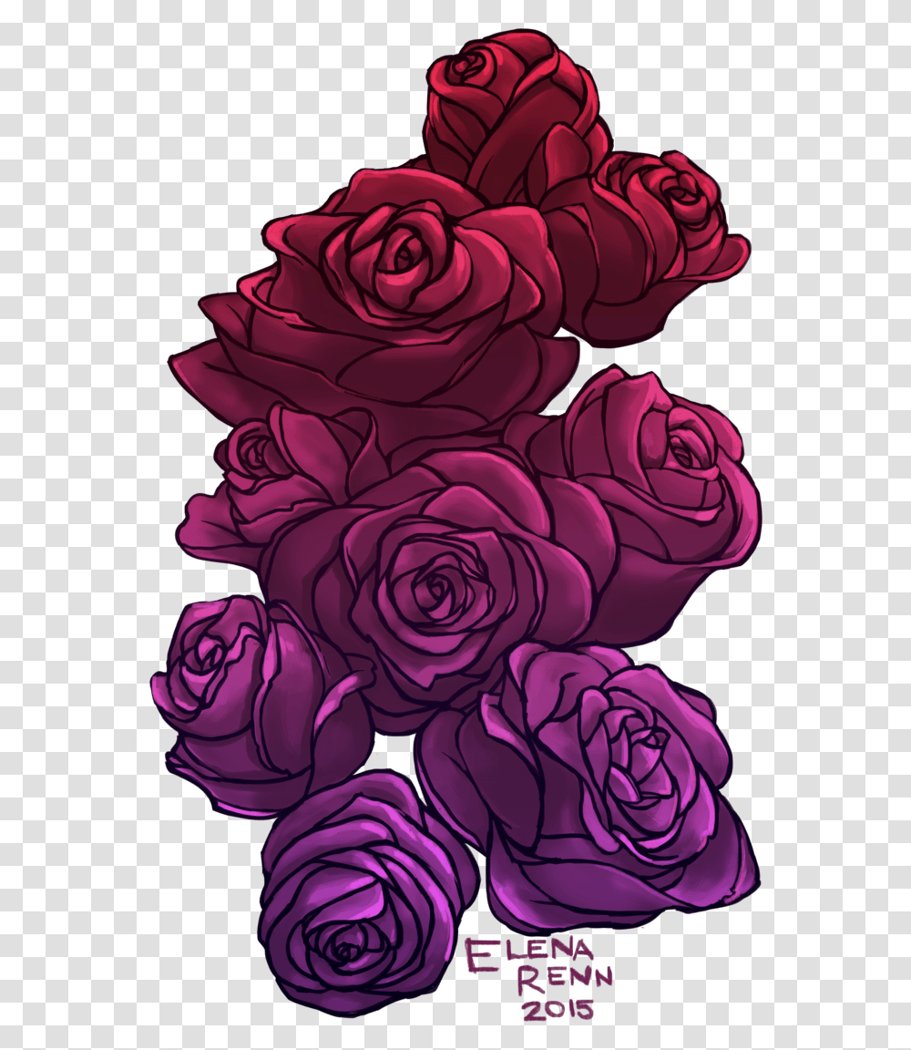 Download Violet Drawing Rose Purple Flower Drawing Digital Flower Drawing, Plant, Blossom, Dahlia, Floral Design Transparent Png